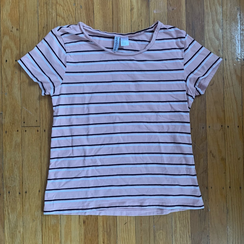 Pink Striped Tee